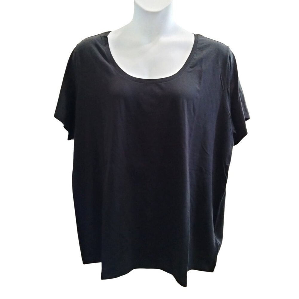 Amazon Essentials Size 3XL Black Scoop Neck Short-Sleeve T-Shirt Pack Of 2 - Picture 3 of 9